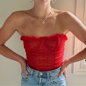 Majorelle Red Body Suit, WORN ONCE